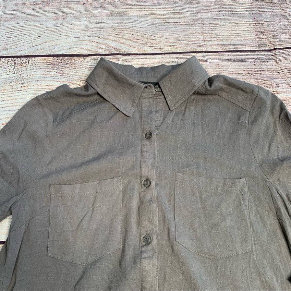 NEW lulu’s Green Button Up Dress Size Small - Picture 2 of 10